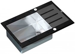 Мойка кухонная ZORG Inox Glass GL-7851-BLACK