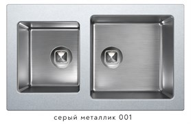 Мойка кухонная TOLERO серый металлик TTS-840 № 001 Сер. мет