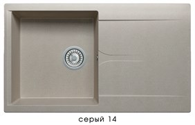 Кухонная мойка POLYGRAN Gals-860 Gals-860 №14   серый