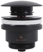 Донный клапан универсальный Grocenberg GB106BL черный матовый