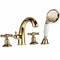 Смеситель на борт ванны Gappo G1189-6 золото - фото 4358285